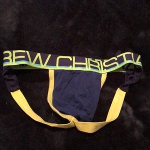 Andrew Christian blue/green neon jockstrap!